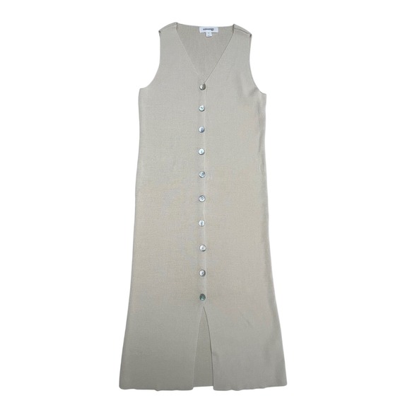University Club Dresses & Skirts - University Club Knit Button Down‎ Sleeveless Midi Dress Small
